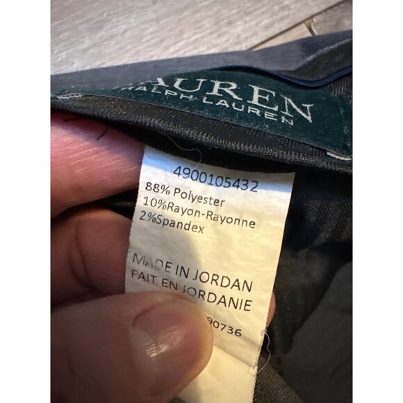 Lauren Ralph Lauren Mens Gray Dress Pants 42W X 32L Polyester Blend Professional - Picture 3 of 9